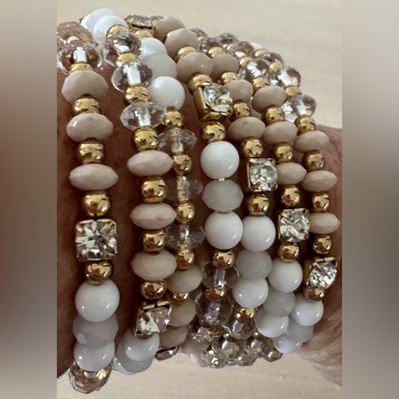 New York & Company Beaded Multi-Strand Stretch Bracelet - Picture 9 of 10